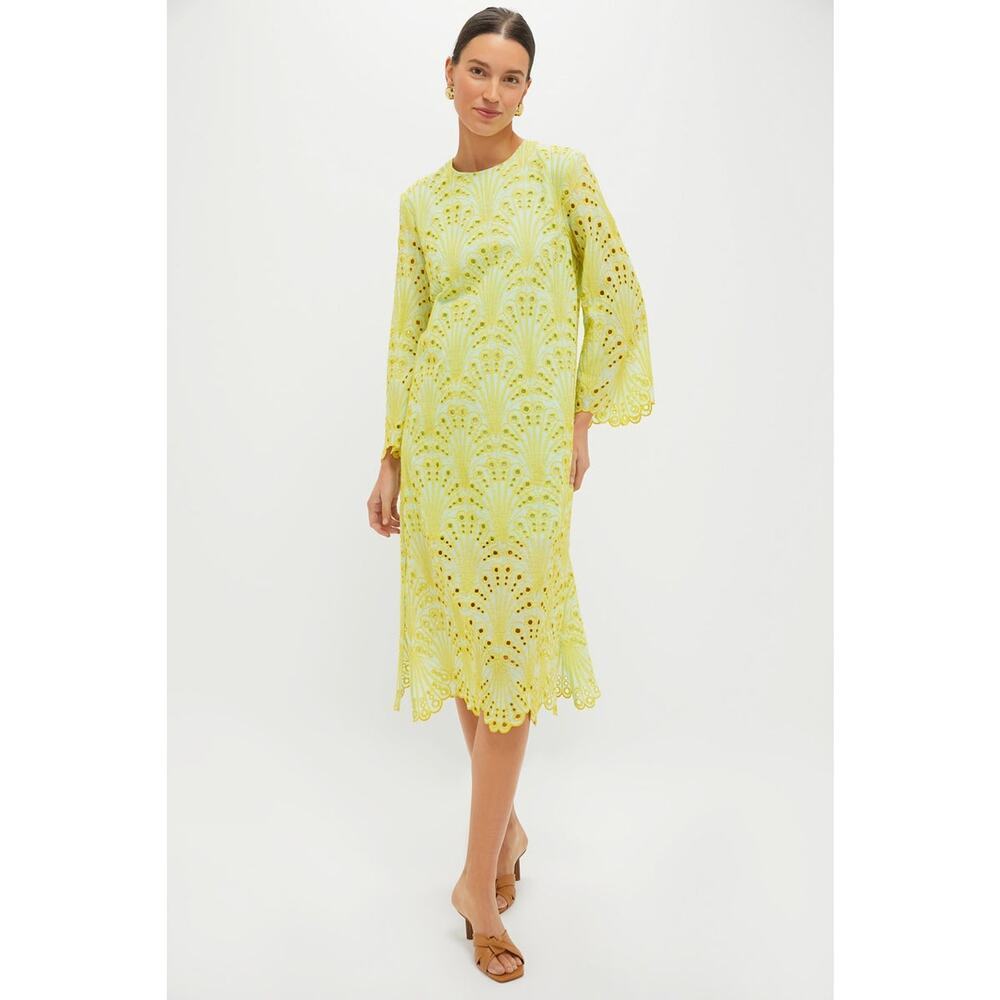 TUCKERNUCK Mint and Mimosa Eyelet Jamie Dress Size S NWT Retail $228 Tuckernuck